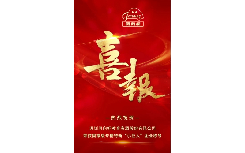 喜報(bào)!風(fēng)向標(biāo)榮獲國家級專精特新“小巨人”企業(yè)榮譽(yù)稱號